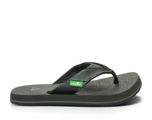 Sanuk Kids Root Beer Cozy Black Sandals | GYKMLP625